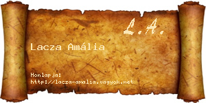 Lacza Amália névjegykártya